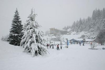 Foto de nieve perfecto para esquis