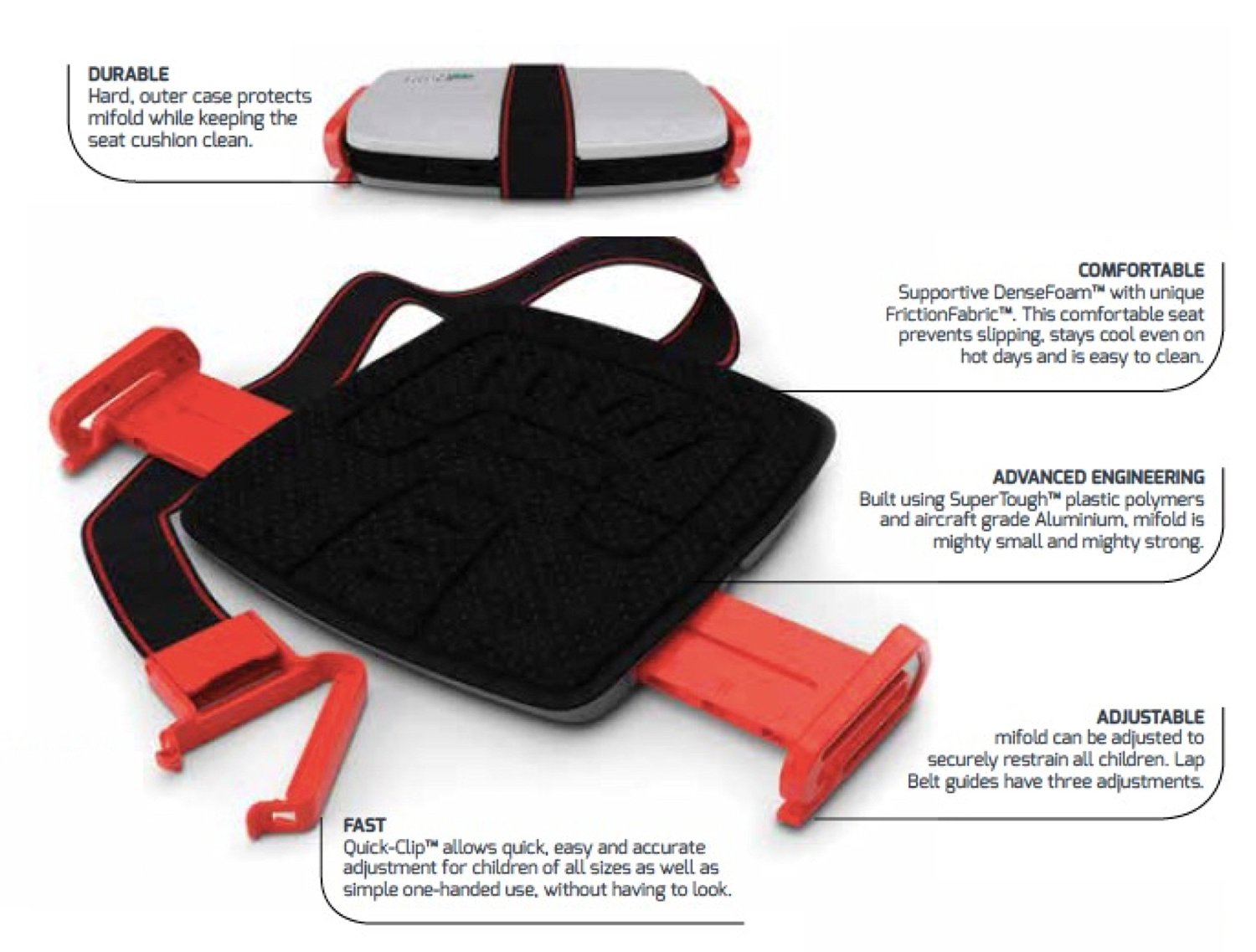 mifold Grab-and-Go Car Booster Seat for kids