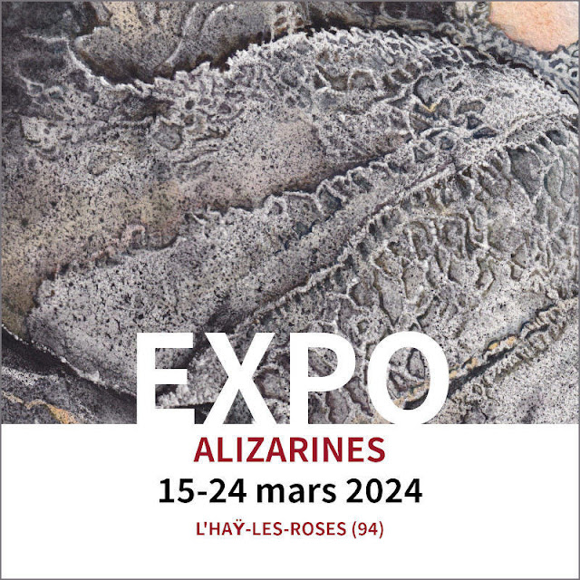 exposition alizarines 2024, aquarelle, Agnès Grégis au pinceau dansant, noir et blanc