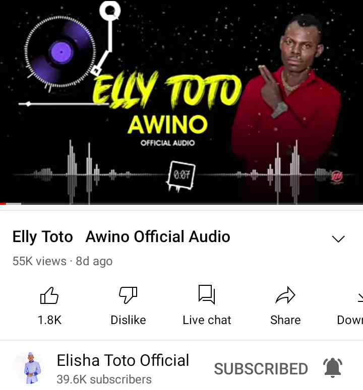 Awino by Elly Toto trending on YouTube