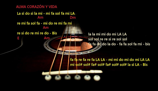 alma corazon y vida - acordes