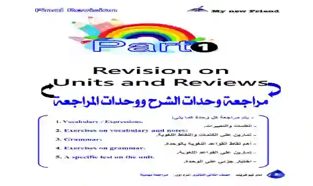 اقوى مراجعة نهائية فى اللغة الانجليزىة للصف الثانى الثانوى الترم الاول 2021 هدية من كتاب ماى فريند