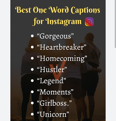 One word Instagram Captions, instagram captions for girls Instagram Captions Hindi Instagram Captions for boys Cute Instagram captions Instagram capti