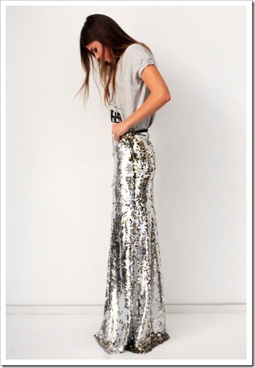 sequin skirt