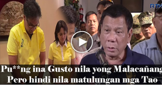 Breaking News: Pangulong Duterte Nagbitaw ng maanghang na salita kila Bise Leni at Mar Roxas 