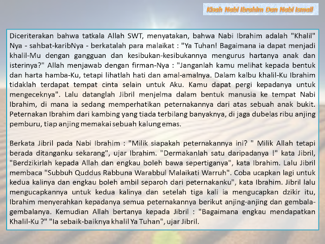 Kisah Nabi Ibrahim dan Nabi Ismail Dalam Format Word dan Powerpoint