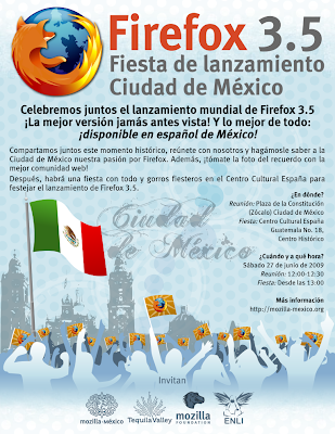 firefox 3.5 launch in Mexico city