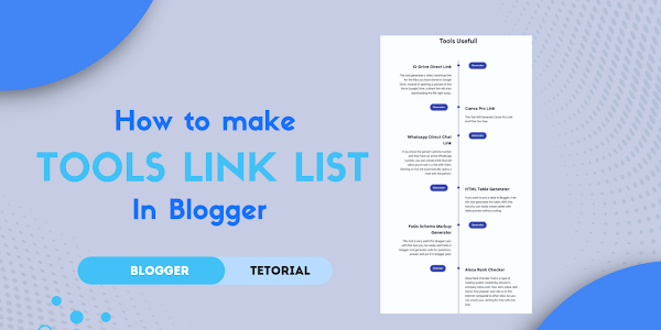 How to make a stylish tools link list page in blogger 