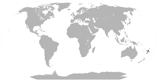 Fiji çakır kuşu dağılım haritası