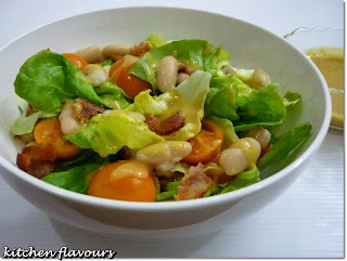 Crispy Honey Mustard Bacon Salad from Kitchen Flavours 