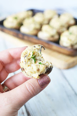 STUFFED MUSHROOMS WITH CREAM CHEESE (KETO, LOW CARB)