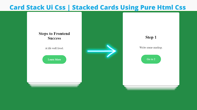 Card Stack Ui Css | Stacked Cards Using Pure Html Css