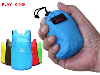 Складной рюкзак Play-King, объём 20 литров, вес 75 грамм, водонепроницаемый