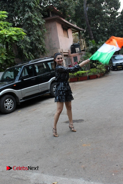 Bollywood Actress Model Urvashi Rautela Stills in Black Dress at Republic Day Celebrations  0003.jpg