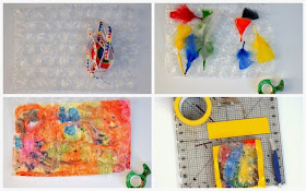 steps to make creative popping wrapping paper