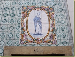 Tiles above a door
