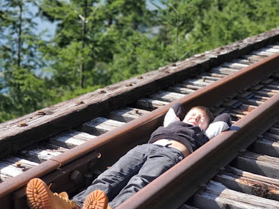 Abandoned railway tracks