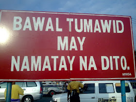 MMDA Sign Bawal Tumawid May Namatay na Dito