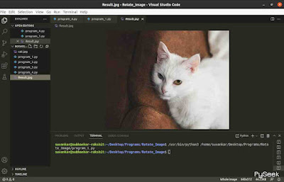 a saved image using cv2.imwrite method