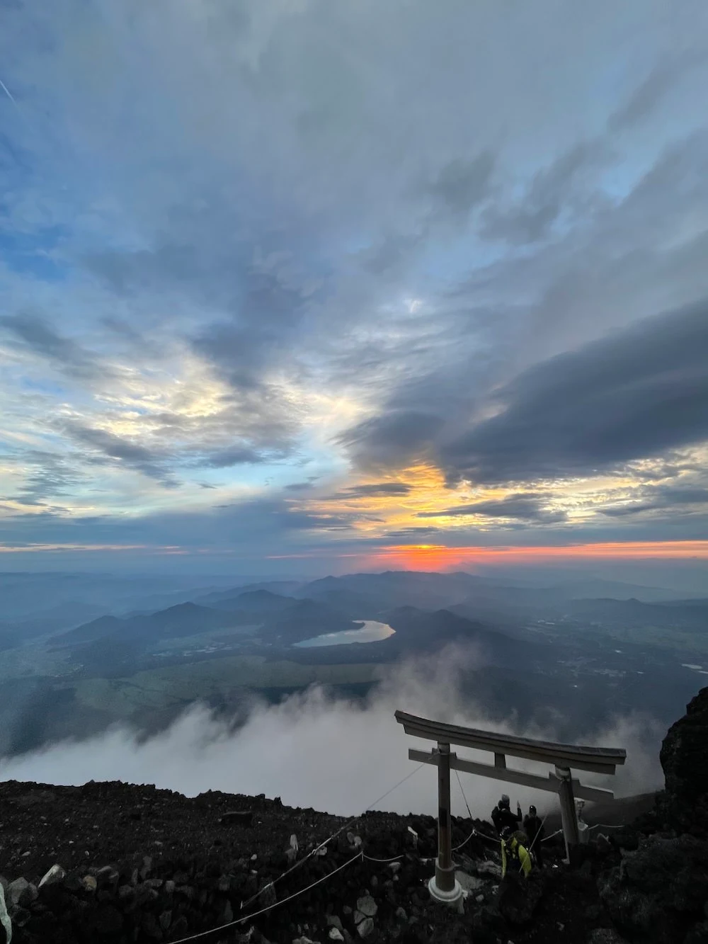 The sunrise seen from the summit of Mt. Fuji