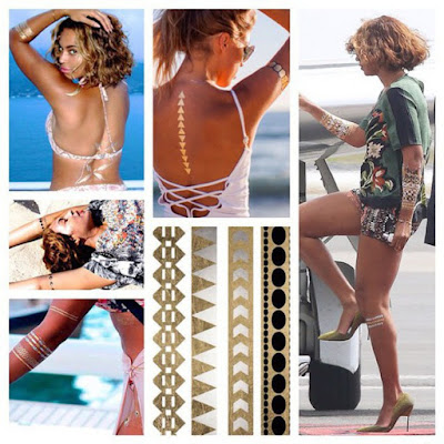 Beyoncé e as Flash Tattoos - tatuagens temporárias