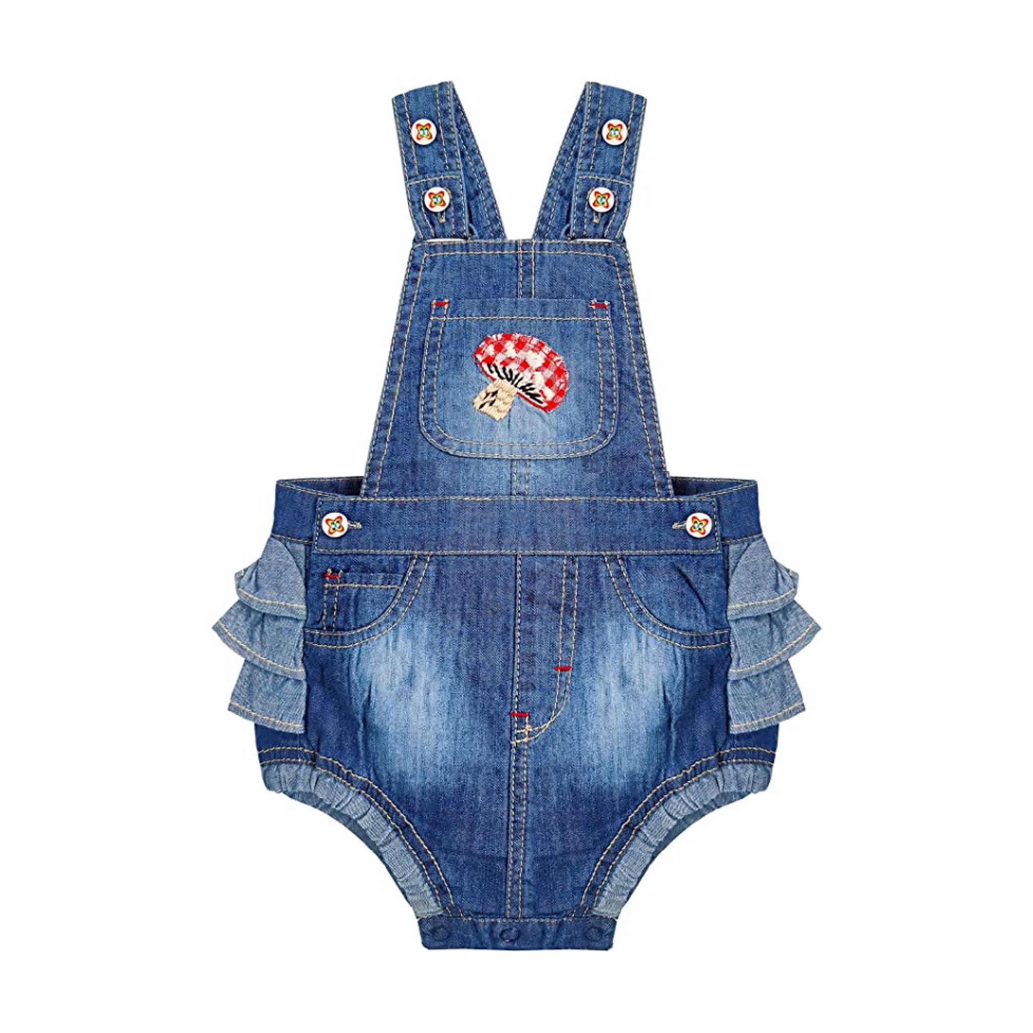 Baby Mushroom Jeans Overalls from Kidscool Space