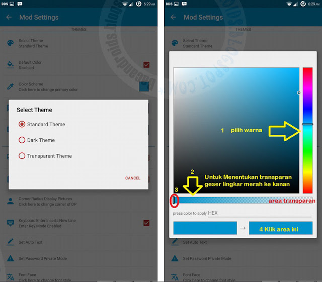 BBM-ID Mod Multi Themes(Standar+Dark+Transparan) Mod Setting V2.9.0.51 Clone