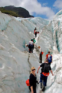 Pat Dunlap Climbing Franz Josef Glacier