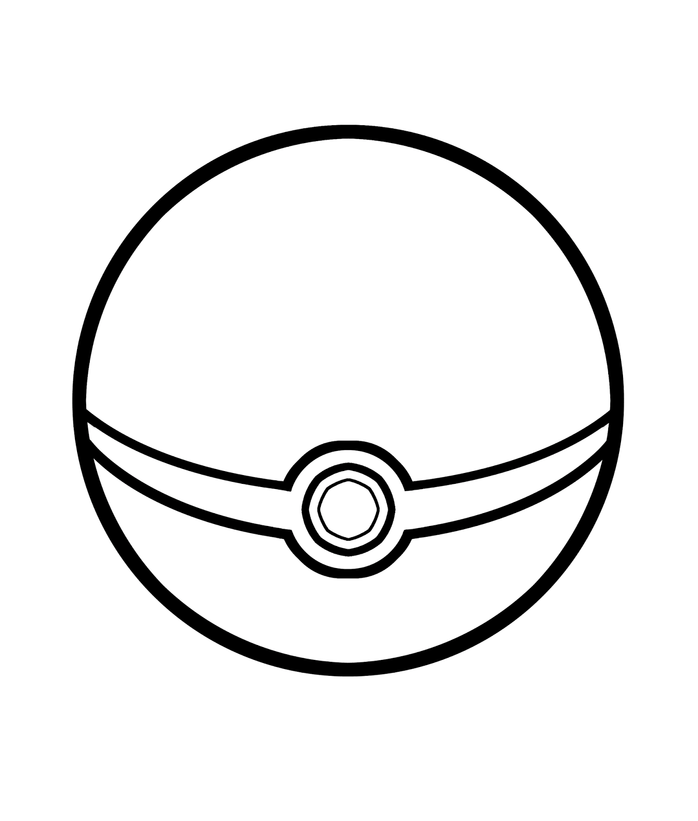 Page de coloriage grand format   imprimer la Pokéball dans les Pokémon