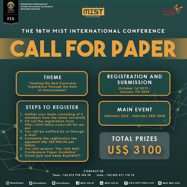 Call for Paper The Mist International Confereces