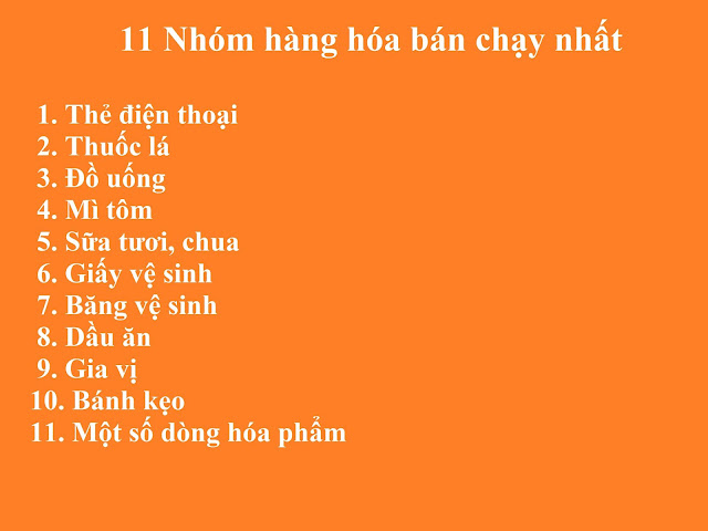 11 nhóm hàng tạp hóa bán chạy nhất không thể không bán