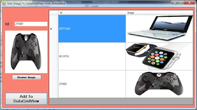 Vb net insert image to datagridview using picturebox