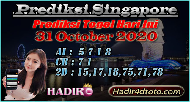 PREDIKSI TOGEL SINGAPORE 31 OCTOBER 2020