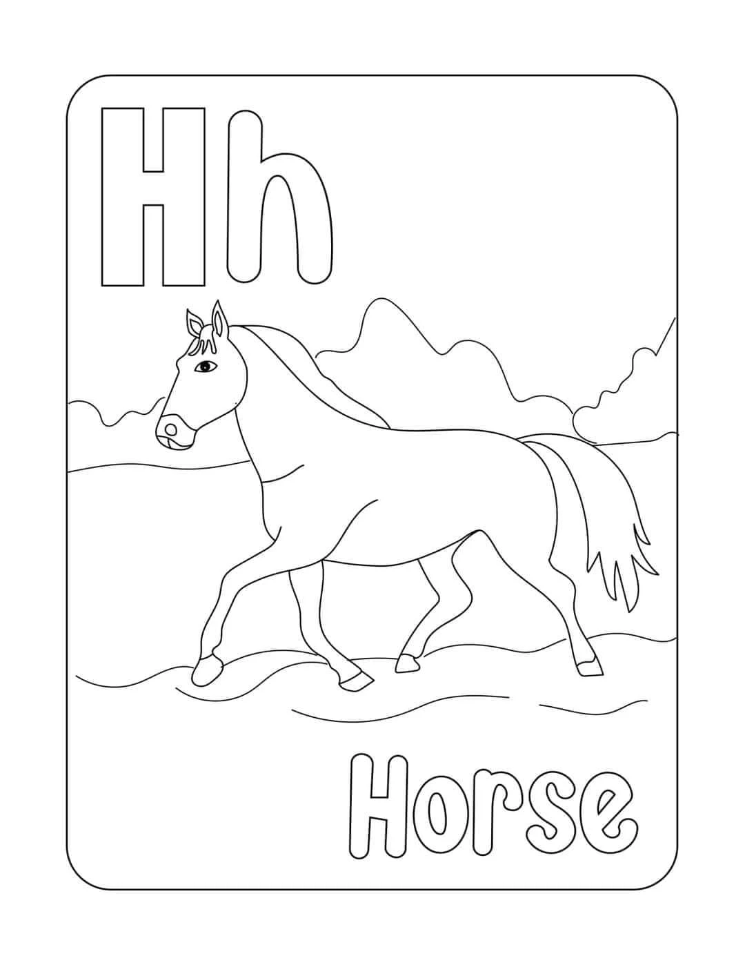 Tranh tô màu con ngựa (Horse)