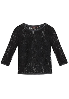 mulberry lace crop top