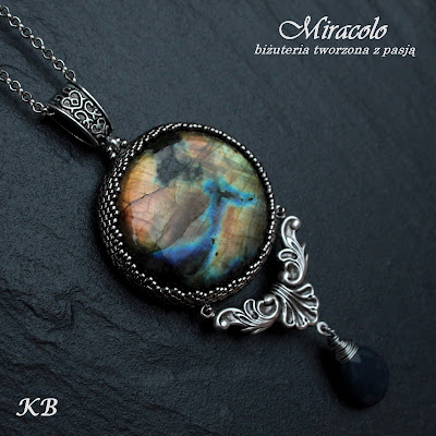 Miracolo, wisiorek z labradorytem, labradoryt, labradorite pendant