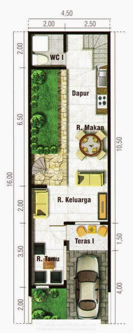 Desain Rumah Minimalis Lebar 4 Meter 