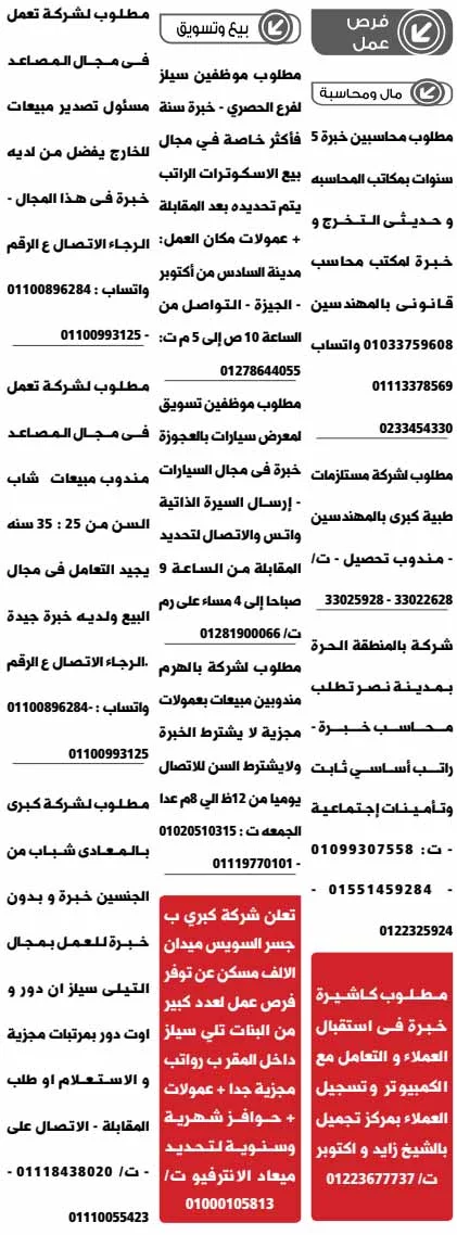 وظائف الوسيط القاهرة والجيزة الجمعة 28-7-2023 لكل المؤهلات والتخصصات بمصر والخارج