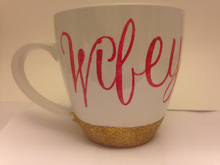 Handmade glitter mug