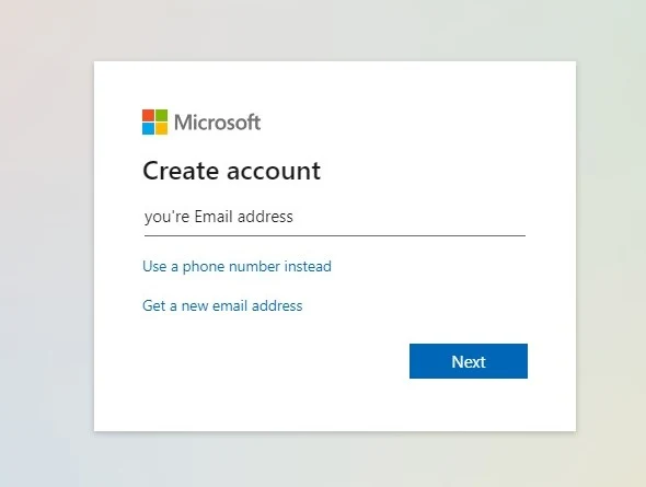 Create a New Microsoft Account