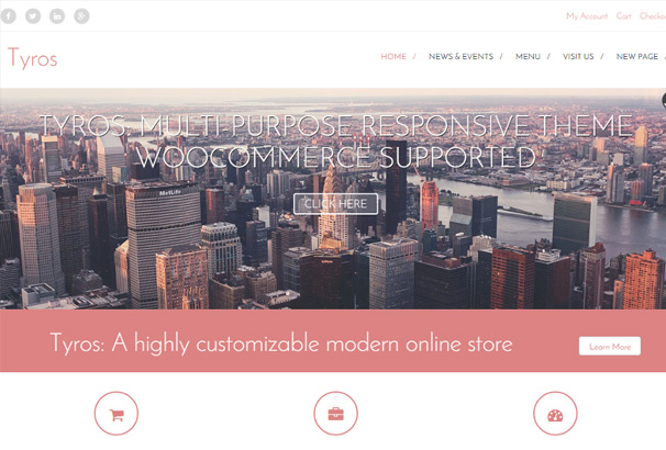 Tyros Free Woocommerce Theme 