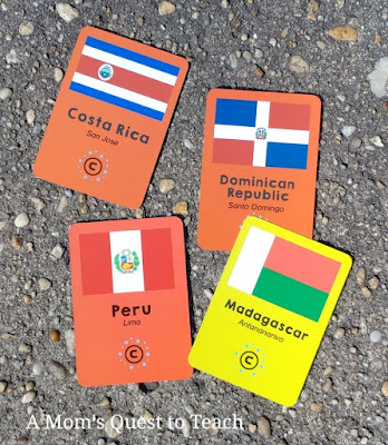 Continent Race game cards