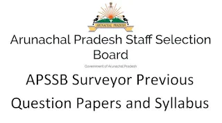 APSSB Surveyor Previous Question Papers and Syllabus 2020