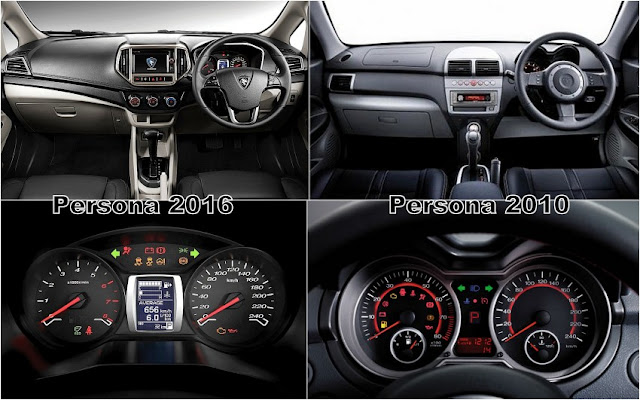 Proton Persona 2016 (Baru) vs Persona Elegance 2010 (Lama)