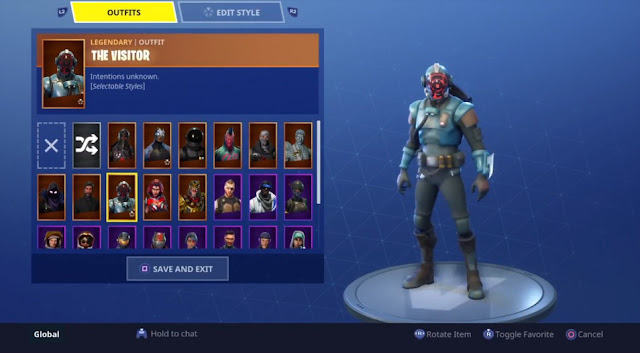 Blockbuster challenge reward gives the Visitor Skin