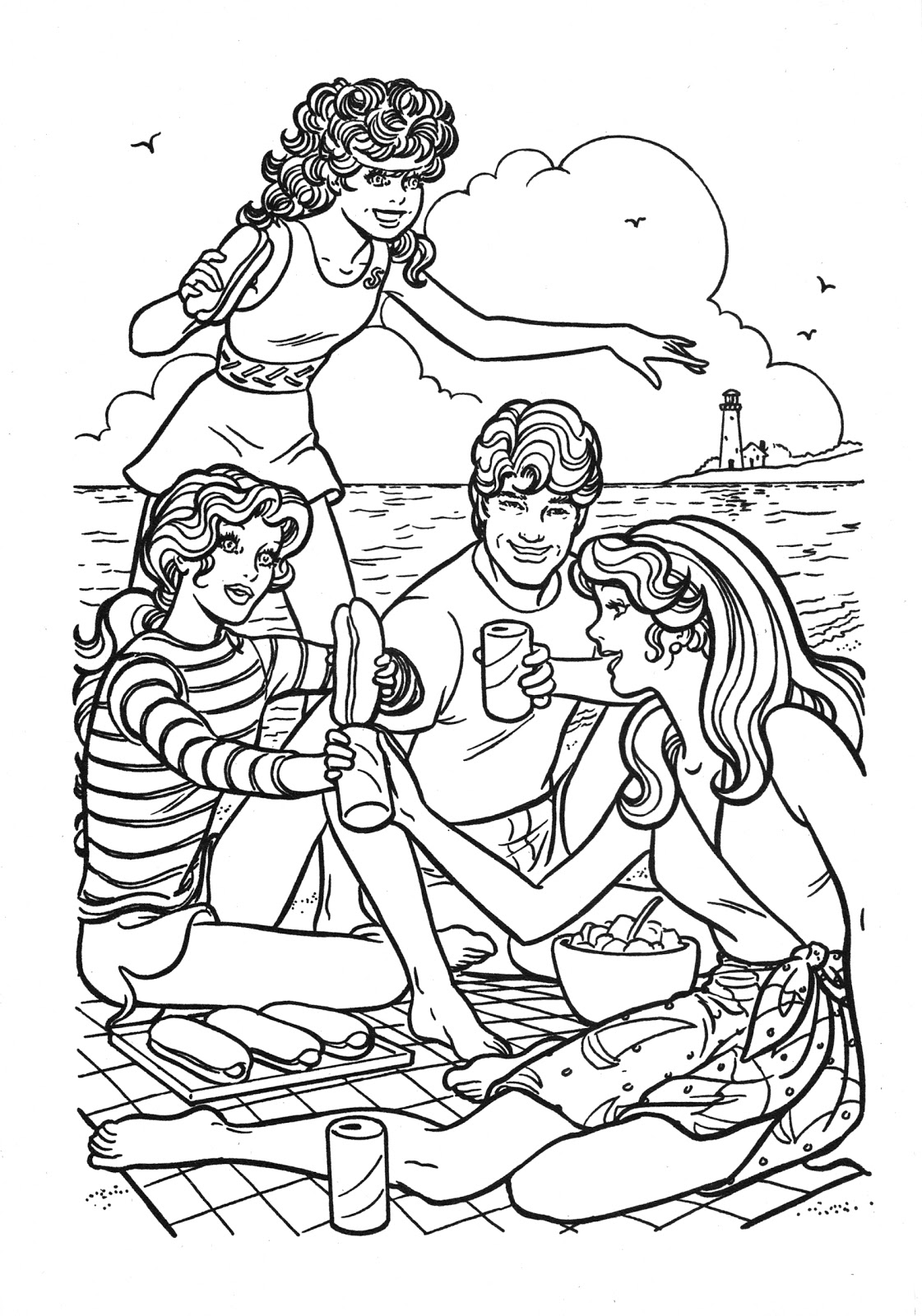 Paper Doll Coloring Pages