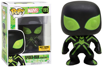 Hot Topic Exclusive Stealth Suit Spider-Man Pop! Marvel Glow in the Dark Vinyl Figure by Funko