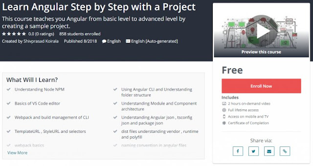 [100% Free] Learn Angular Step by Step with a Project