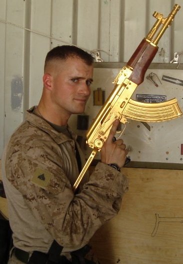 ak 47 gold. The gold AK 47 was a captured