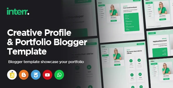 Interr - Personal Profile Portfolio Free Blogger Template